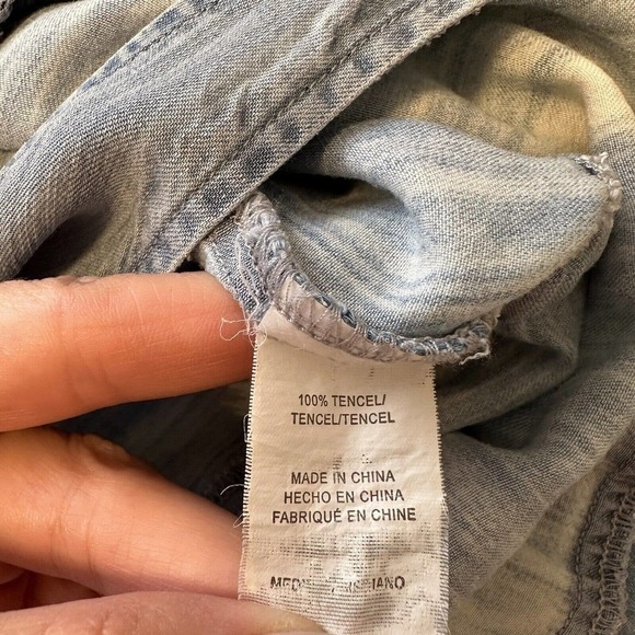 Rails Fiona Chambray Sleeveless Shorts Romper Women's Blue Size M - Picture 9 of 9